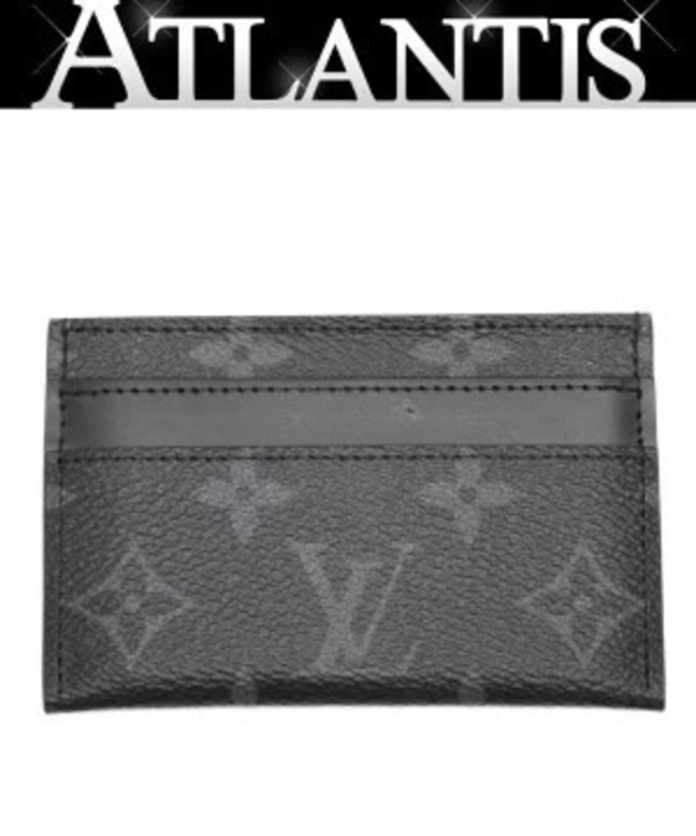 Louis Vuitton Card Case Wallet Porte Cartes Double Eclipse Black